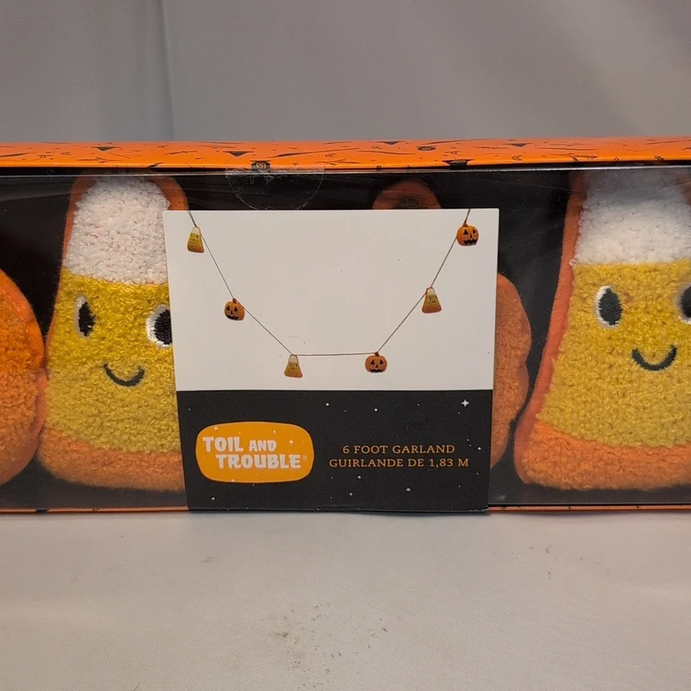 Toil & Trouble Candy Corn & Jack O'Lantern 6 Foot Halloween Garland